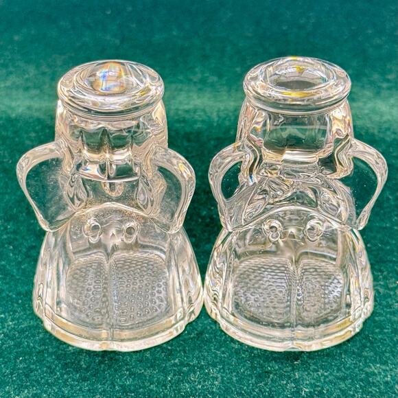Lenox Crystal Angel Salt & Pepper Set 3" Preowned in box With Stoppers Christmas - Picture 5 of 13